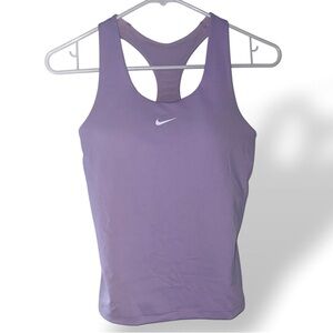 Nike Lavender Swoosh Women's Medium-Support Padded Dri-Fit Sports Bra Tank